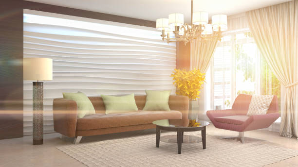 istock Interior living room. 3d illustration 970204754