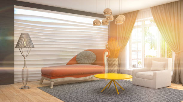 istock Interior living room. 3d illustration 970204820