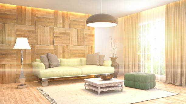 istock Interior living room. 3d illustration 970208586