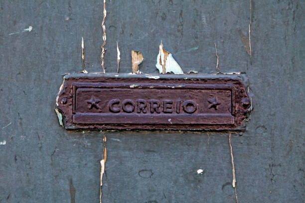 istock Mail slot - Correio translates to LETTERS 970218602