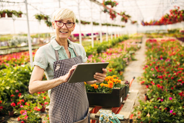 istock Senior woman gardener 970227676