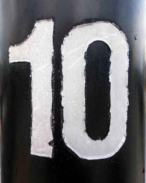 istock Written Wording in Distressed State Typography Found Number 10 ten 970228168