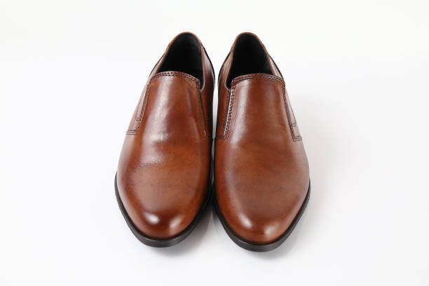 istock Male brown leather elegante shoes 970232494