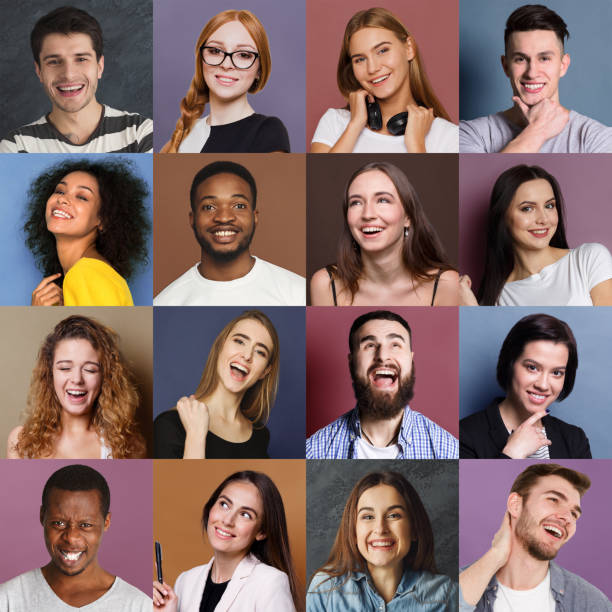 istock Diverse young people positive emotions set 970232772