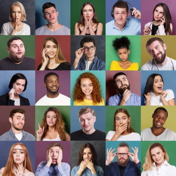 istock Diverse young people positive and negative emotions set 970232832