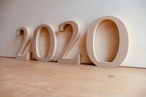 istock Year 2020 in wooden numbers 970236222