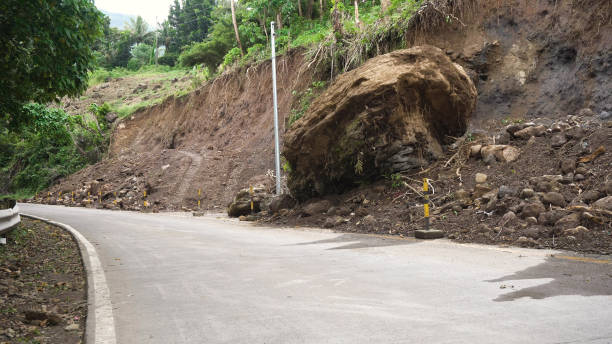 istock Landslide on the mountain road..Camiguin island Philippines 970241236
