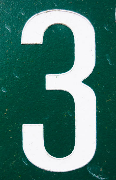 istock Written Wording in Distressed State Typography Found Number Three 3 970241934