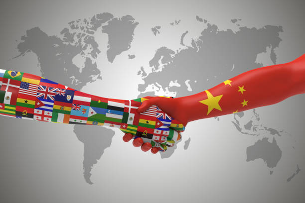 istock Global Businesses and China Handshake Bilateral talks 970245278