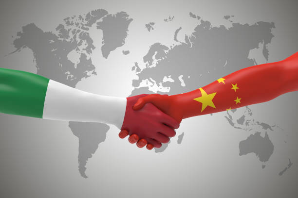 istock Italy and China Handshake Bilateral talks 970245810