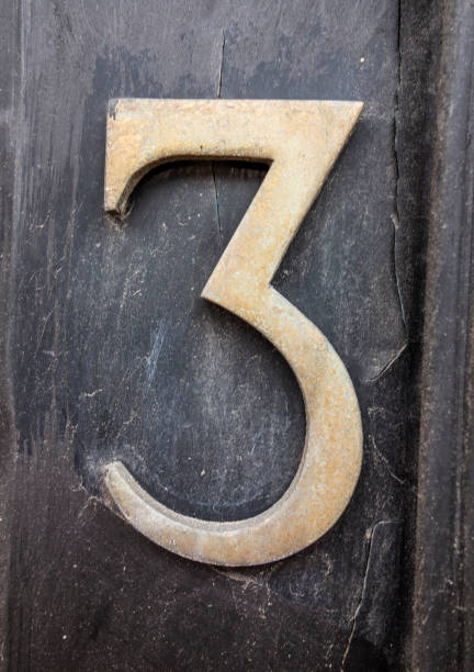 istock Written Wording in Distressed State Typography Found Number Three 3 970247988