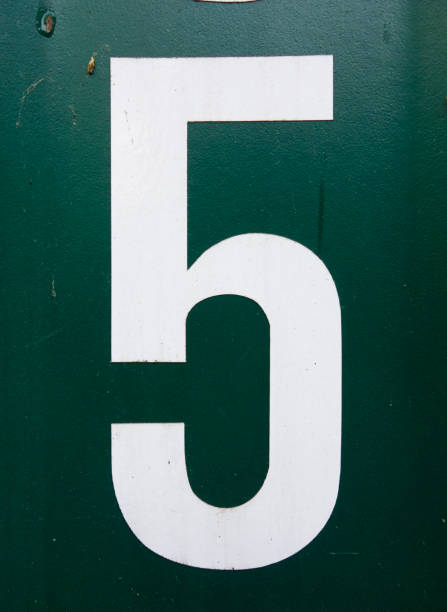 istock Written Wording in Distressed State Typography Found Number Five 5 970252860