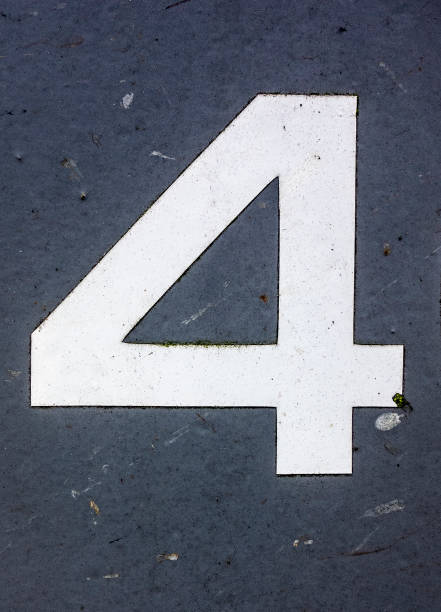 istock Written Wording in Distressed State Typography Found Number Four 4 970253294