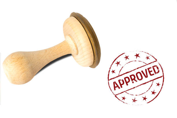 istock A stamp with the imprint Approved 970253622