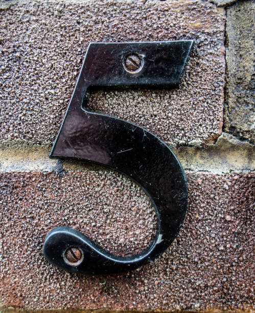 istock Written Wording in Distressed State Typography Found Number Five 5 970260384