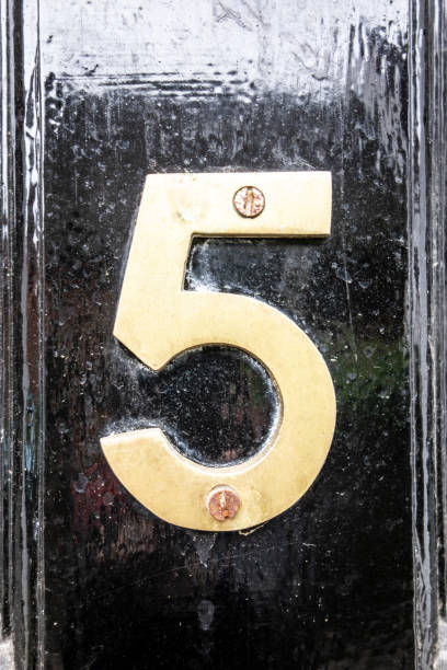 istock Written Wording in Distressed State Typography Found Number Five 5 970266982