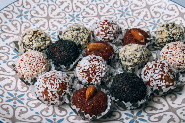 istock sweets from dried fruits with nuts and sesame seeds 970267214