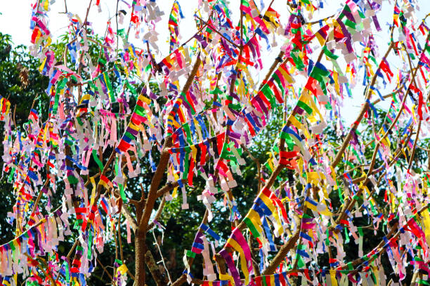 istock lottery on tree is random lottery colorful paper 970267266