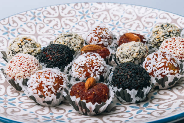 istock sweets from dried fruits with nuts and sesame seeds 970267436