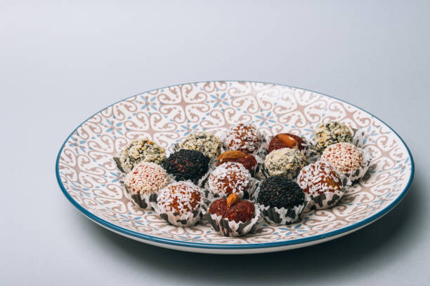 istock sweets from dried fruits with nuts and sesame seeds 970267522