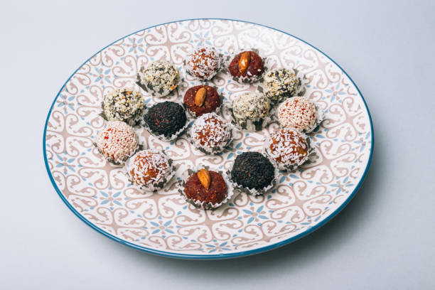 istock sweets from dried fruits with nuts and sesame seeds 970267634