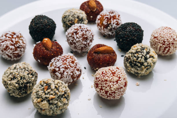 istock sweets from dried fruits with nuts and sesame seeds 970267846