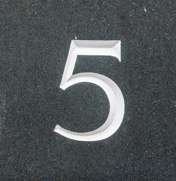 istock Written Wording in Distressed State Typography Found Number Five 5 970268094