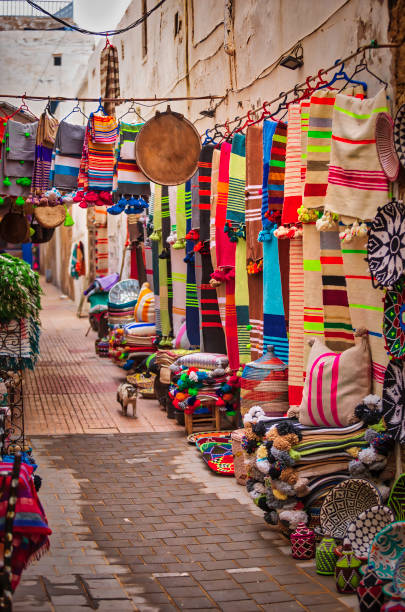istock Colorful scarves, textiles and souvenirs (HDRi) 970270548