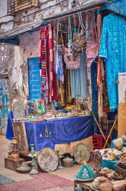 istock Colorful scarves, textiles and souvenirs (HDRi) 970270560