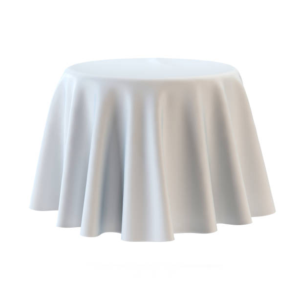 istock Drapery, white sheet covering spherical shape isolated on white background 970271332