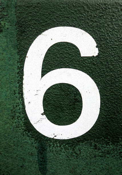 istock Written Wording in Distressed State Typography Found Number Six 6 970272594