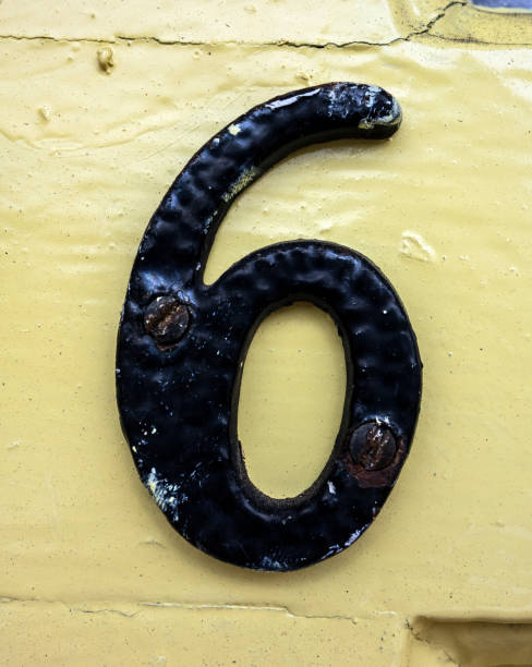 istock Written Wording in Distressed State Typography Found Number Six 6 970281530