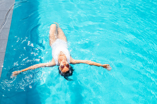 istock Woman relax in swimming pool 970282532