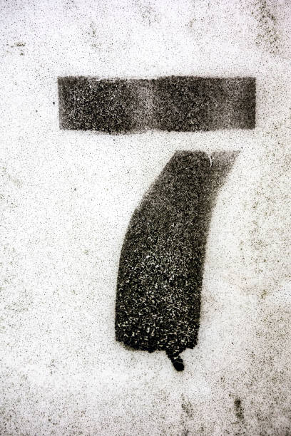 istock Written Wording in Distressed State Typography Found Number Seven 7 970288682