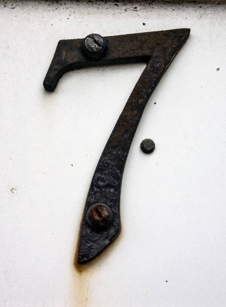 istock Written Wording in Distressed State Typography Found Number Seven 7 970288908