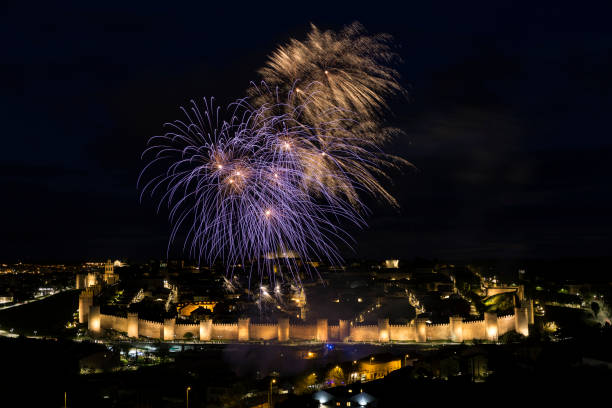 istock Avila, Spain, fireworks in the beautiful walled city 970293370