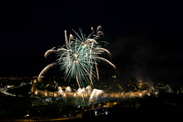 istock Avila, Spain, fireworks in the beautiful walled city 970293420