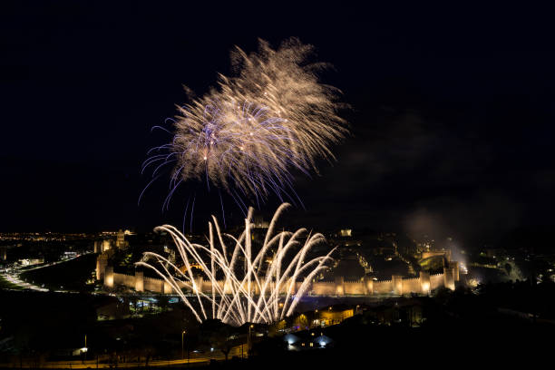 istock Avila, Spain, fireworks in the beautiful walled city 970293454