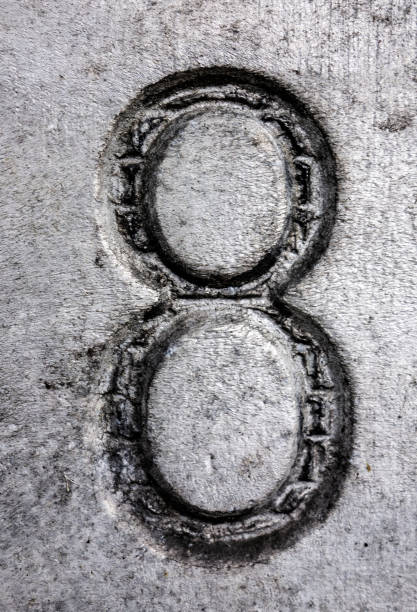istock Written Wording in Distressed State Typography Found Number Eight 8 970293958