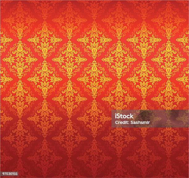 Red Victorian Pattern Stock Illustration - Download Image Now ...