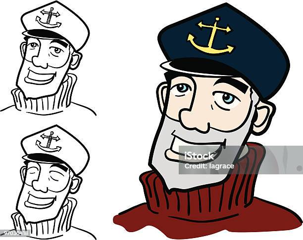 Marynarz - Stockowe grafiki wektorowe i więcej obrazów Broda - Broda, Rybak, Sweter