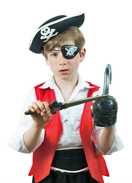istock Boy in a pirate costume 97030632