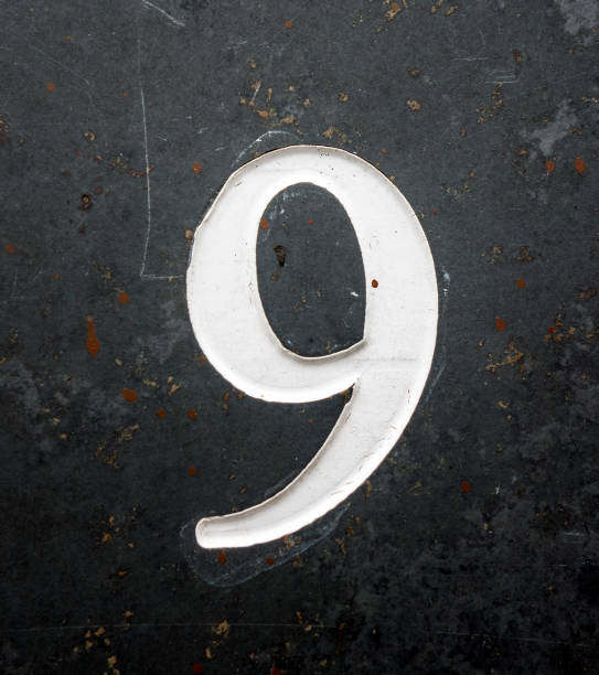 istock Written Wording in Distressed State Typography Found Number Nine 9 970308278