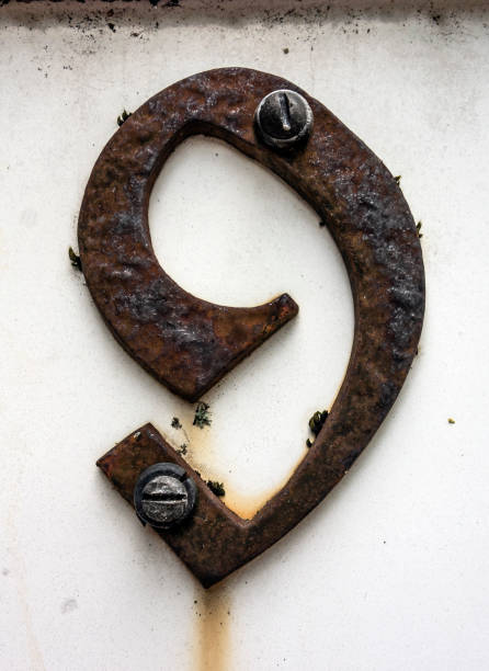 istock Written Wording in Distressed State Typography Found Number Nine 9 970308304