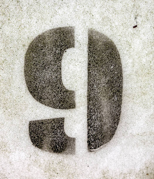 istock Written Wording in Distressed State Typography Found Number Nine 9 970308868