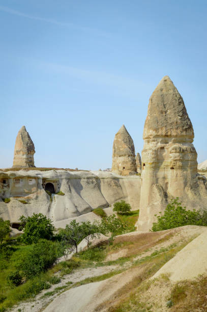 istock old dwelling and stone formations in valley, Cappadocia, Turkey 970308916