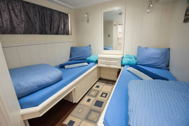 istock Cabin in a luxury private motor yacht 970317366