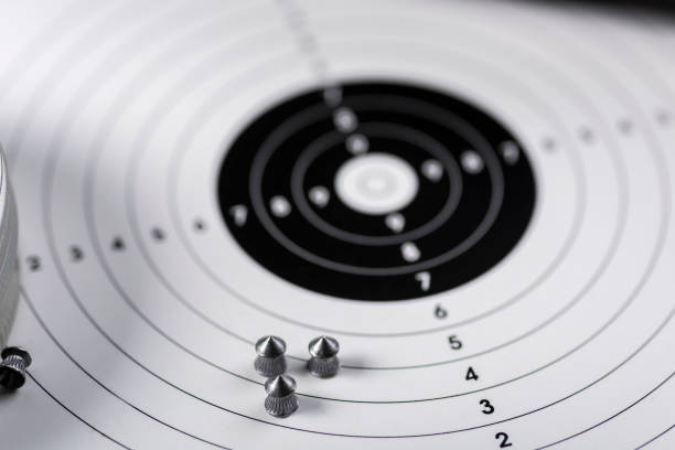 istock shots, shields and cartridges - shooting position on the sport shooting range 970322888