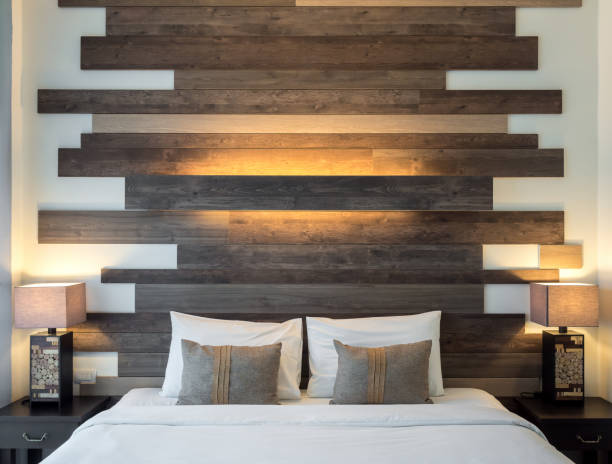 istock Empty bed in luxury and natural bedroom 970323198