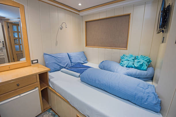 istock Cabin in a luxury private motor yacht 970324128